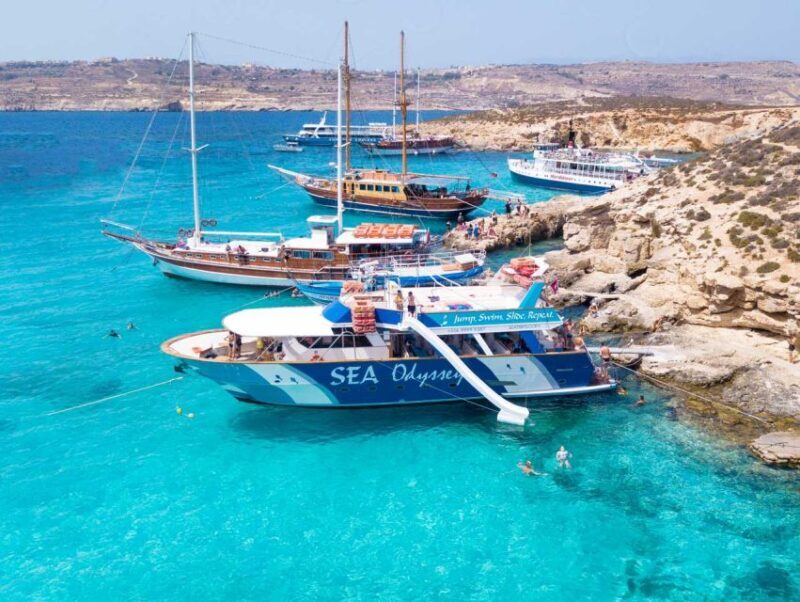 Comino: Blue Lagoon, Crystal Lagoon, and Seacaves Tour - Key Points