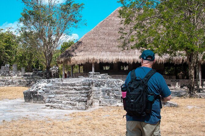Cozumel Caravan Tour San Gervasio Ruins Beach Club and Mayan Park - Key Points