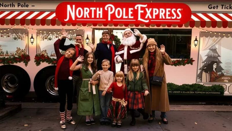 Dallas: North Pole Express Highland Park Bus Tour with Santa - The Itinerary and Experience