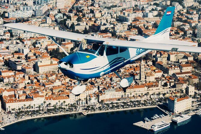 Dalmatian route - Panoramic flight over Bra, Hvar, olta & Split from Bra - Flight Over Zlatni Rat