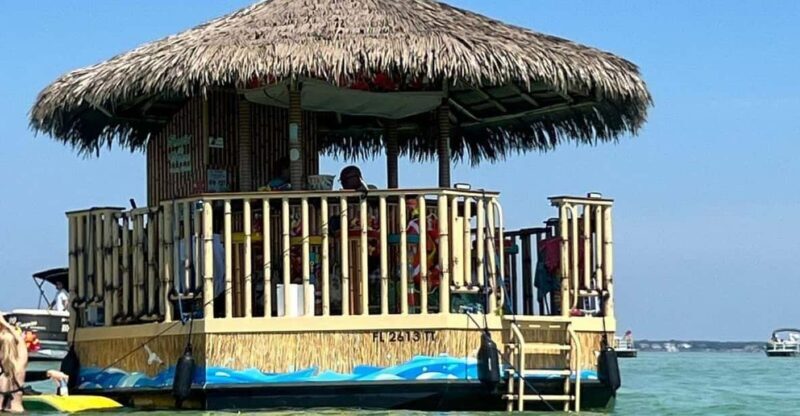 Destin: Crab Island Tiki Sandbar : Tailfins Tikis - The Experience in Detail
