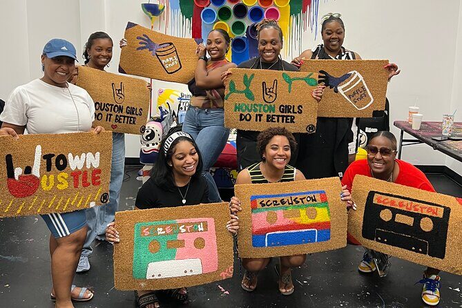 Doormat Paint Party in Houston - Key Points