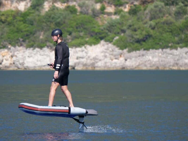 e-Foil Experience in Vasiliki Bay  Fly Above the Water - An In-Depth Look at the e-Foil Experience in Vasiliki Bay