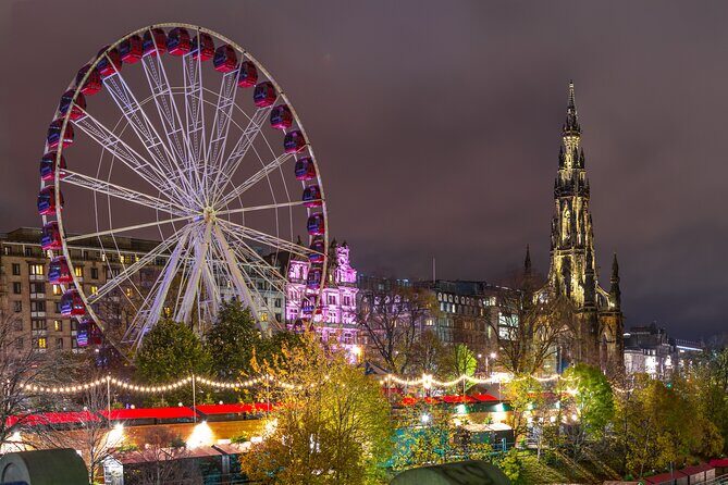 Edinburgh's Christmas Lights and festive Black Taxi Tour - Key Points