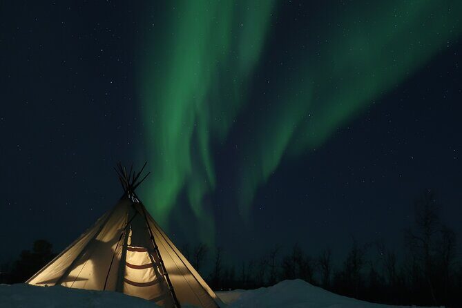 Enjoy the Aurora show on top of the mountain inc tipi dinner - Dinner in the Tipi