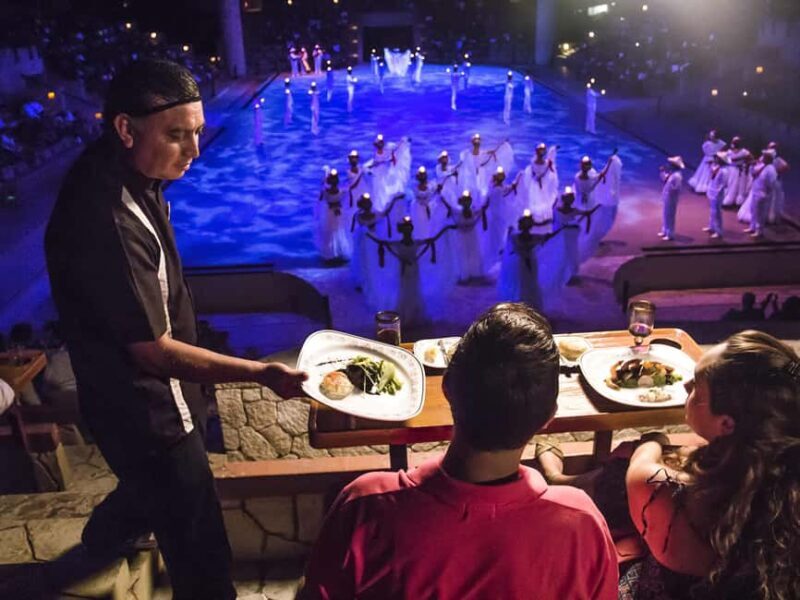 Entrance to Xcaret Park with access to the night show included. - The Food and Refreshments