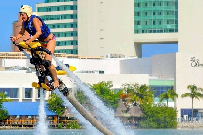 Experience the JETOVATOR water activity in CANCUN. Equipment included - The Sum Up