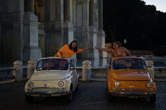 Explore Night Life in Rome with A Vintage Car Fiat 500 - An In-Depth Look at the Nighttime Rome Fiat 500 Tour
