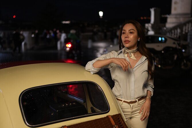 Explore Night Life in Rome with A Vintage Car Fiat 500 - The Sum Up