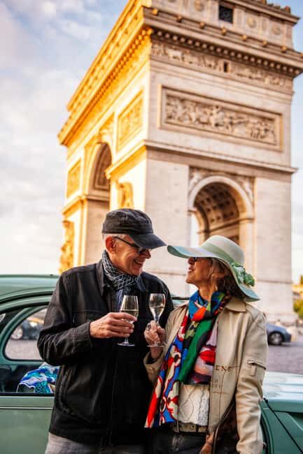 Explore Paris in a vintage 2CV, day or night, with a Champagne option - FAQ