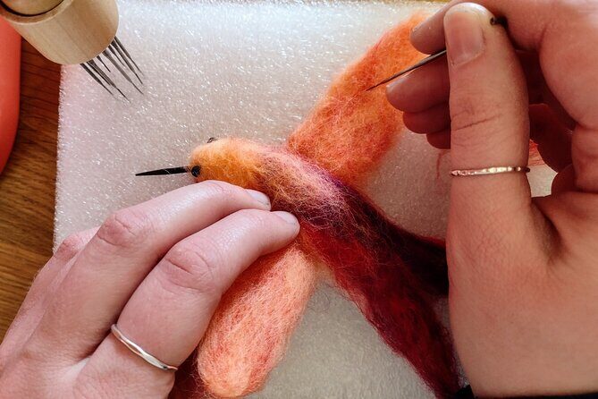 Felting Hummingbird Ornament Class in Estes Park - Key Points
