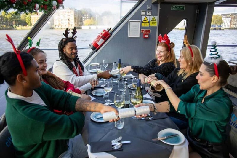 Festive London Christmas Day River Thames Lunch Cruise - Key Points