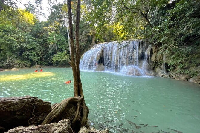 Floating and Railway Markets and Erawan Waterfall (Group Tour) - Key Points