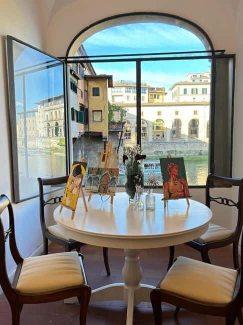 Florence: Paint&Wine with the view of Ponte Vecchio - Key Points