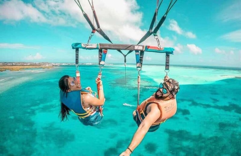 Fly over the 7-Colored Sea Parasail San Andres + Go PRO Camera Included - Discover the Thrill of Flying Over the 7-Colored Sea in San Andrés