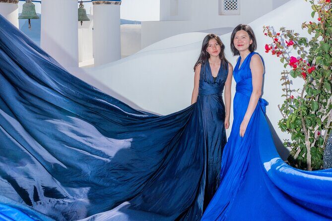 Flying Dress Experience - Santorini Photoshoot - The Sum Up