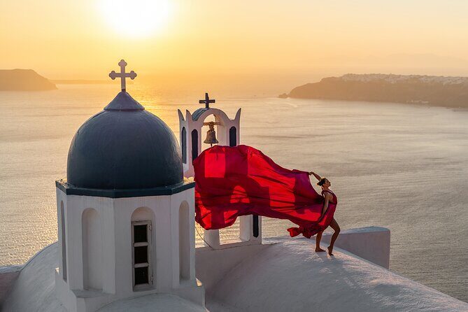 Flying Dress Photoshoot in Santorini by Flying Dress Photo © - Key Points