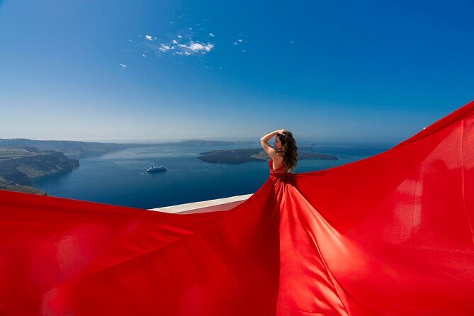 Flying Dress Photoshoot in Santorini - The Sum Up