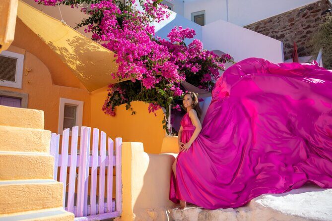 Flying Dress Photoshooting Santorini - Practical Details and Tips
