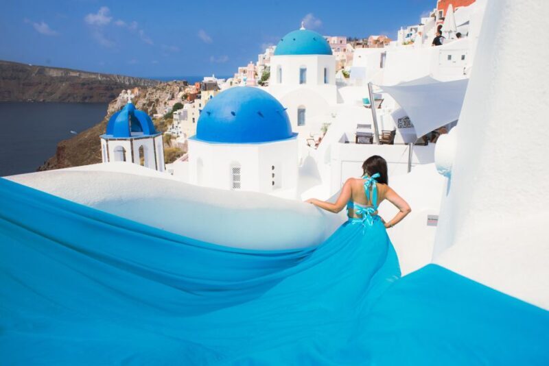 Flying Dress Santorini Photoshoot - Authentic Experiences & Personal Touches