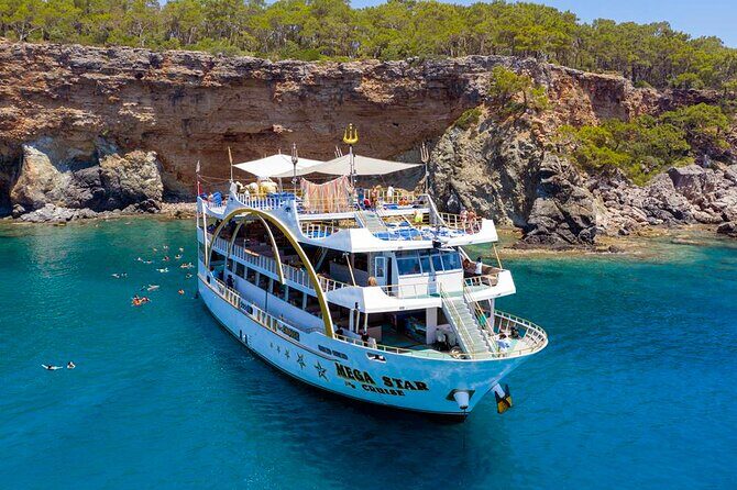 From Antalya To Kemer Mega Star Boat Trip w/Free Transfer - Key Points