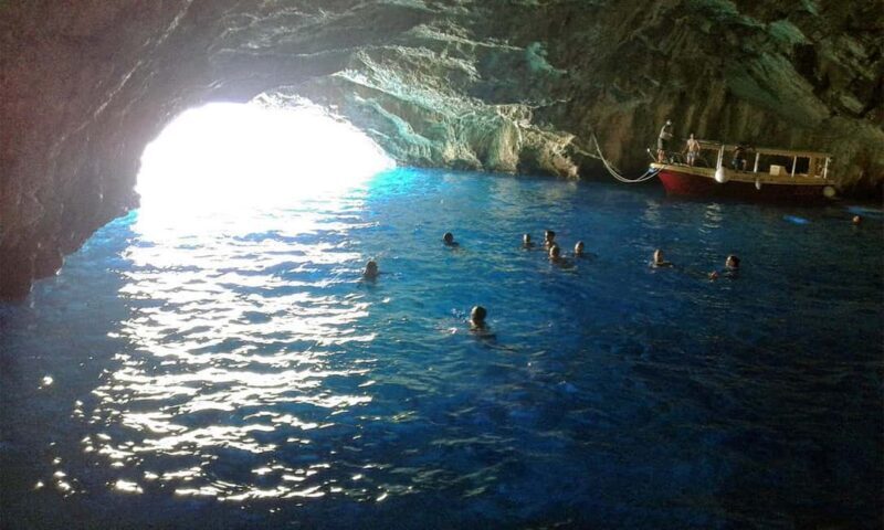 From Budva: Blue Cave, St. Nikole, & Trsteno Beach Boat Tour - Key Points