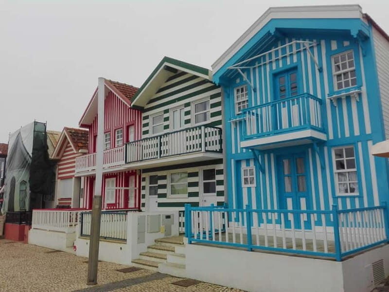 From Coimbra: Tour to Aveiro, Costa Nova beach and Moliceiro boat - The Iconic Costa Nova and Its Colorful Houses