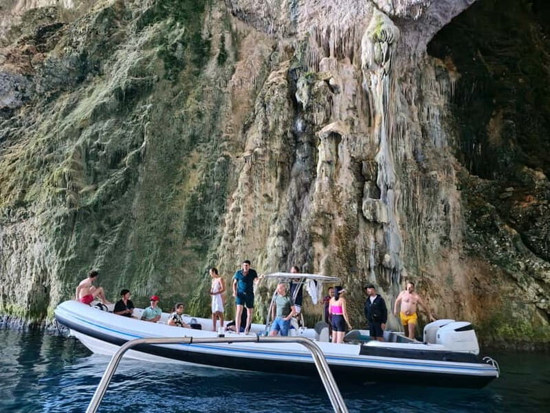 From Durres: Speed Boat to Sazan Island, Cave & Karaburun - Scenic Stop at the Haxhi Ali Cave