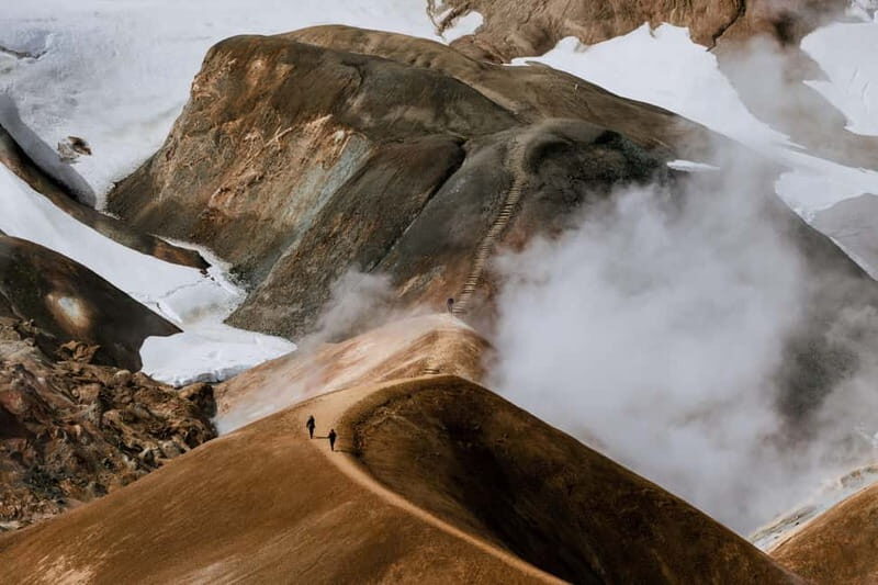 From Highland Base: Hike to the geothermal gem Hverabotn - Key Points