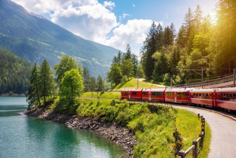 From Milan: St Moritz & Alps Day Trip with Bernina Red Train - Exploring St. Moritz: Elegance by the Lake
