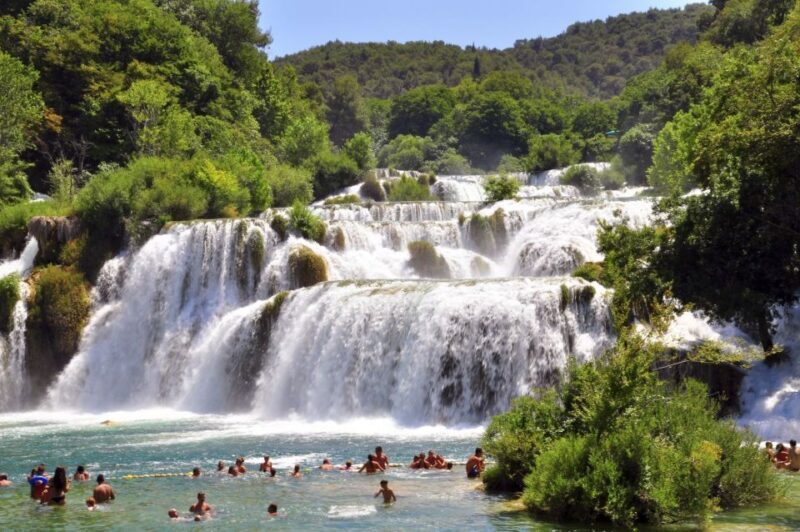 From Omi: Krka Waterfalls and Trogir Group Tour - The Scenic Boat Ride and Skradin