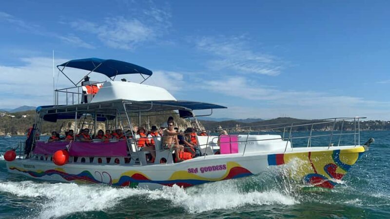 From Puerto Escondido: Huatulco 7 Bays Tour with Snorkeling - Snorkeling at Chachacual National Park