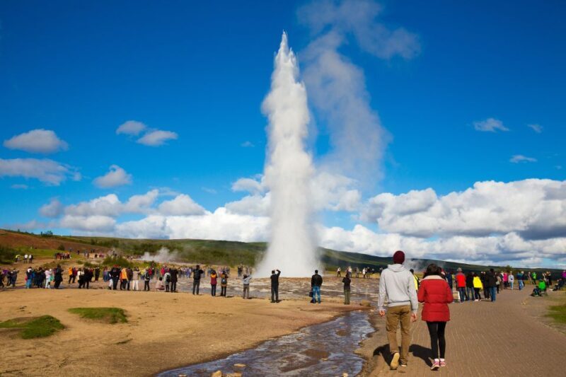 From Reykjavik: Golden Circle and Glacier Ice Cave Tour - Geysir Geothermal Area