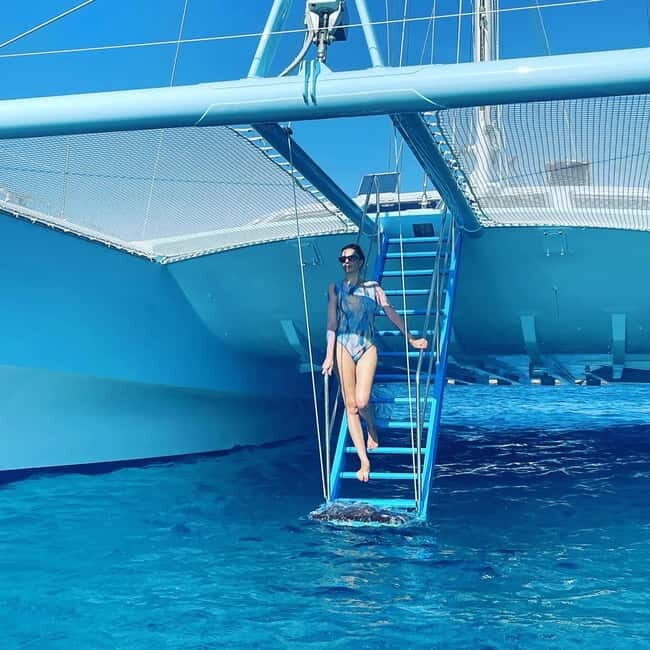 From Rhodes: Half-Day Catamaran Cruise with Swim Stops - Key Points