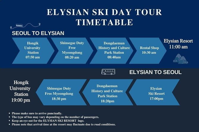 From Seoul: Gangchon Elysian Ski, Snowboard & Sledding Day Tour - A Closer Look at the Tour Itinerary