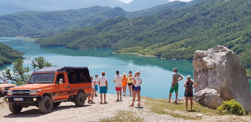 From Tirana: Open-Top 4WD Bovilla Lake Canyon & Gramti Mount - The Real Value for Travelers