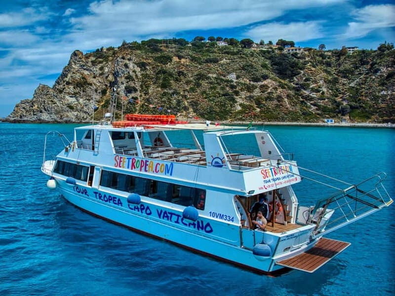 From Tropea: Capo Vaticano boat tour with snorkel & aperitif - Key Points