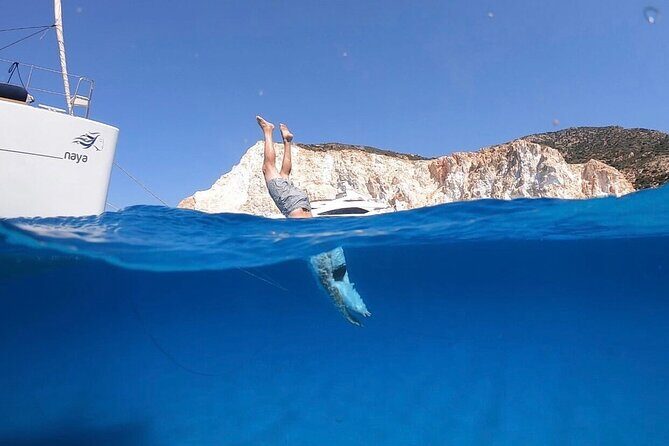 Full-Day Small-Group Cruise in Milos & Poliegos with Lunch - Poliegos & Galazia Nera (Blue Lagoon)