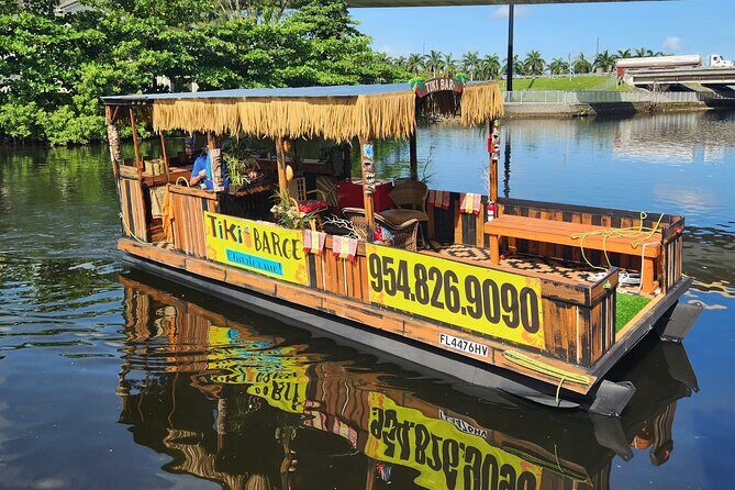Fun Floating Tiki Barge Party Boat - Key Points