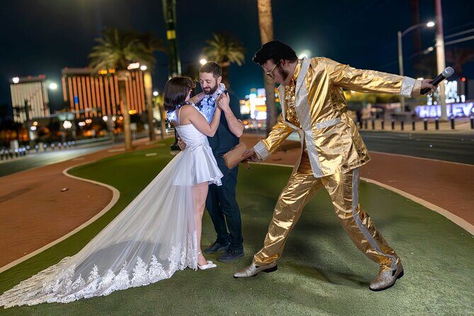 Gold Elvis Wedding or Vow Renewal at Las Vegas Sign - Introduction