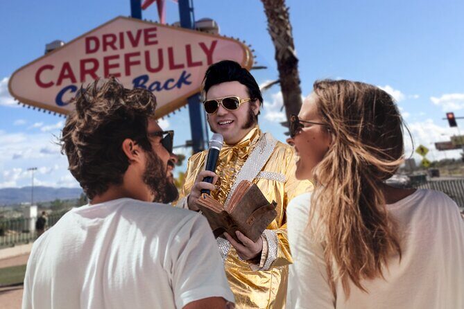Gold Elvis Wedding or Vow Renewal at Las Vegas Sign - FAQ