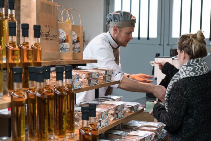 Gouda: Syrup Waffle Factory Ticket with a Waffle - Key Points