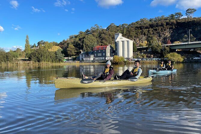 Guided Kayak Tour on Launceston's scenic waterfront on foot powered Hobie kayaks - Authentic Experiences and Authentic Feedback