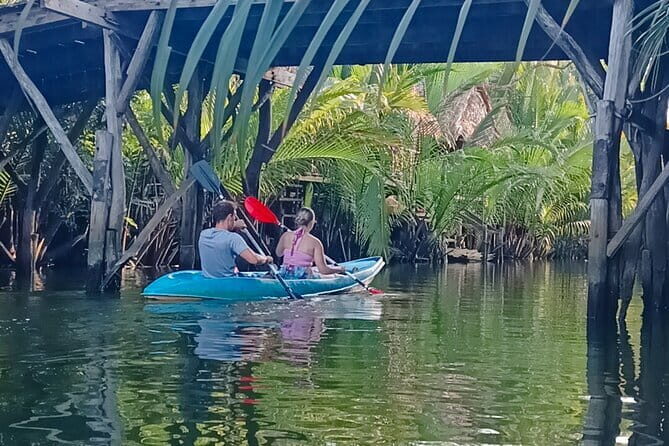 Guided Kayak trip around Green Cathedral outside Kampot, Sunset - An Authentic Cambodian Kayaking Experience Near Kampot