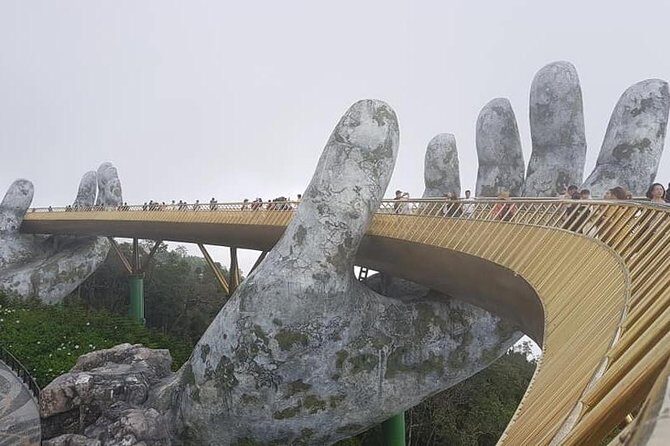 Guided Tour toGOLDEN BRIDGE,MARBLE MOUTAIN,DRAGON BRIDGE fromTIEN SA or CHAN MAY - Exploring the Tour in Detail