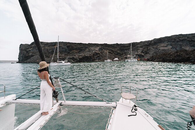 Half-Day Tailor-made Private Catamaran Cruise in Santorini - Visiting Thirassia and the Surroundings