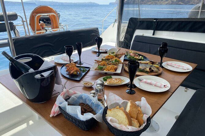 Half-Day Tailor-made Private Catamaran Cruise in Santorini - Food, Drinks, and Overall Experience