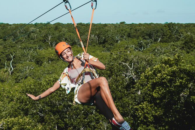 Half Day tour Zipline + Rappel + Cenote from Riviera Maya hotels - Key Points
