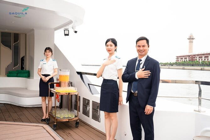 Halong Bay Saquila Yacht discover Sung Sot Cave, Titop Island - Return and Relaxation: A Beautiful Bay from the Deck