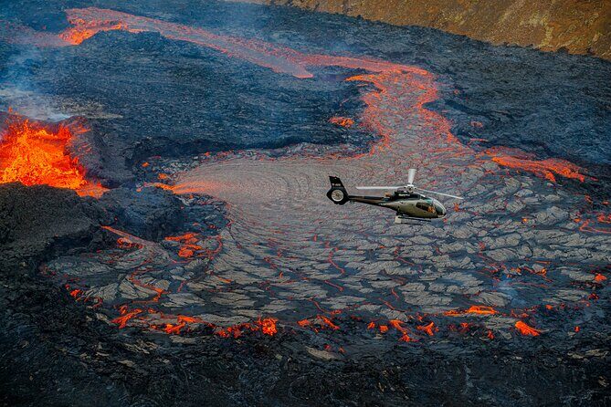 Helicopter Tour Over Icelands Reykjanes Volcano Eruption Site - The Sum Up